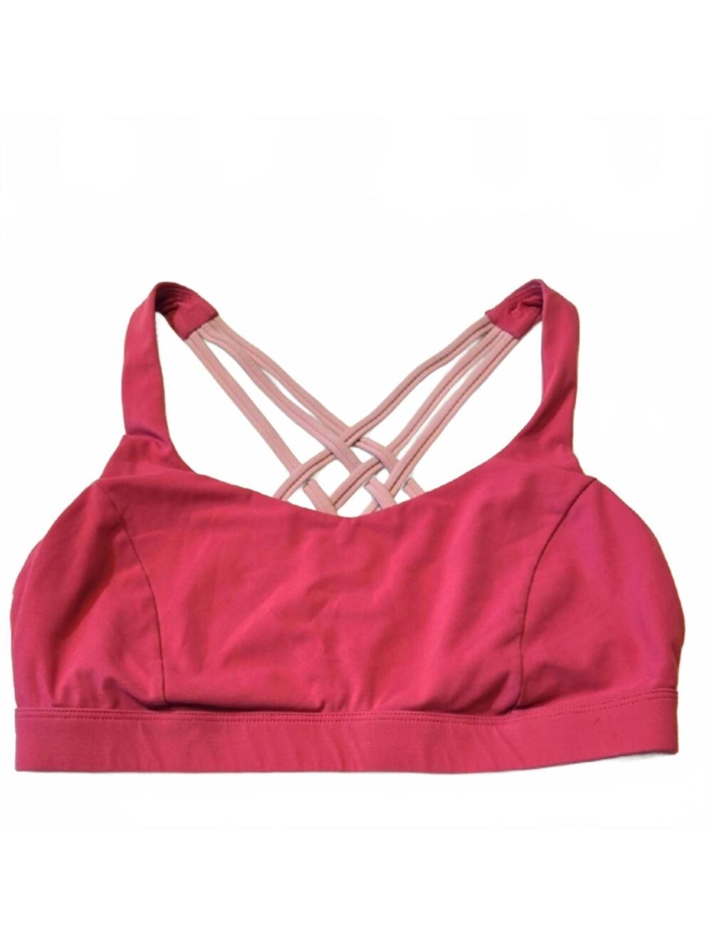 CRZ YOGA Mauve Strappy Sports Bra No Size Tag Fits Like Small